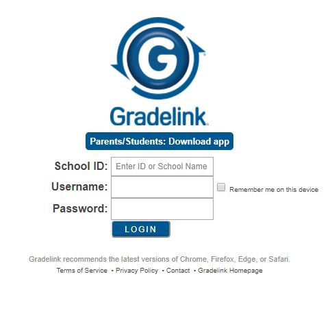 www gradelink com login